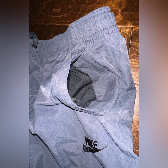 Vintage Men’s Nike Black Jogger Woven Nylon Embroidered Swoosh Logo Pants XL - Picture 13 of 15